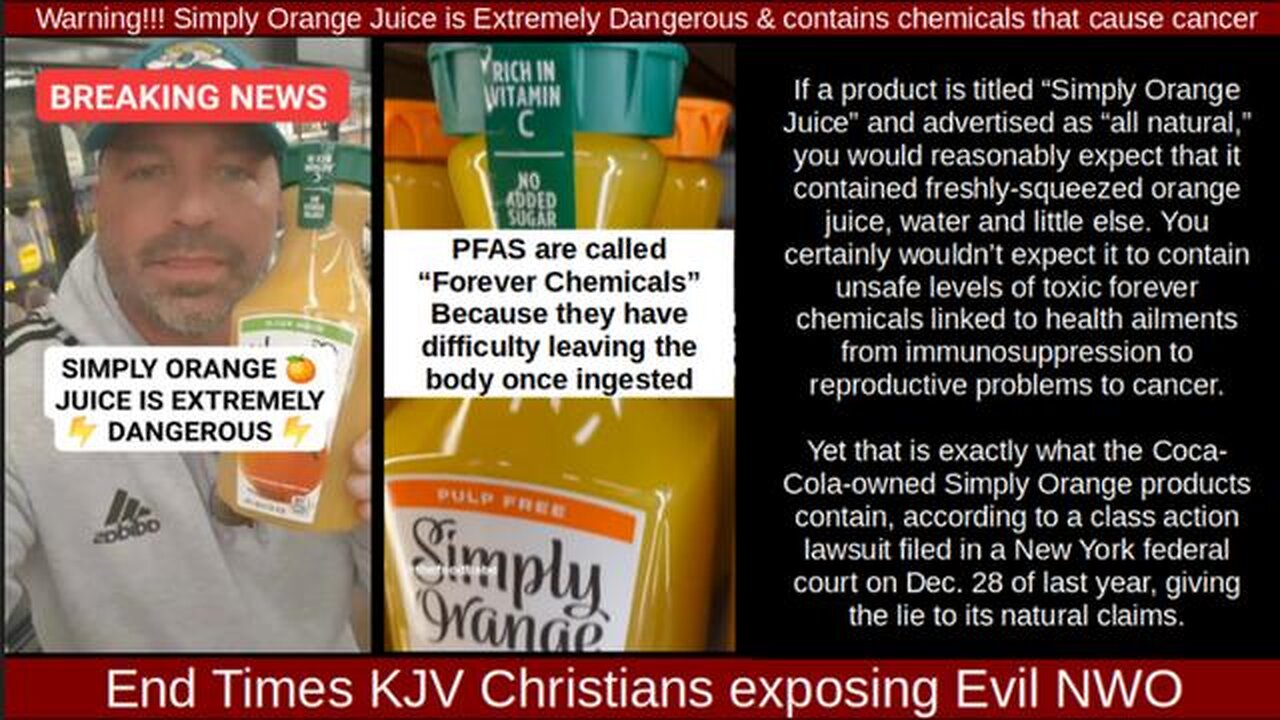 WARNING SIMPLY ORANGE JUICE IS EXTREMELY DANGEROUS & CONTAINS CHEMICALS THAT CAUSE CANCER