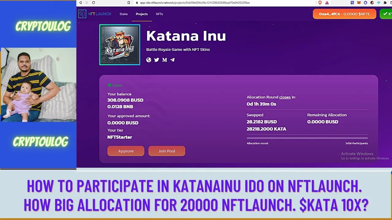 How To Participate In Katanainu IDO On NFTlaunch. How Big Allocation For 20000 NFTLaunch. $KATA 10X?