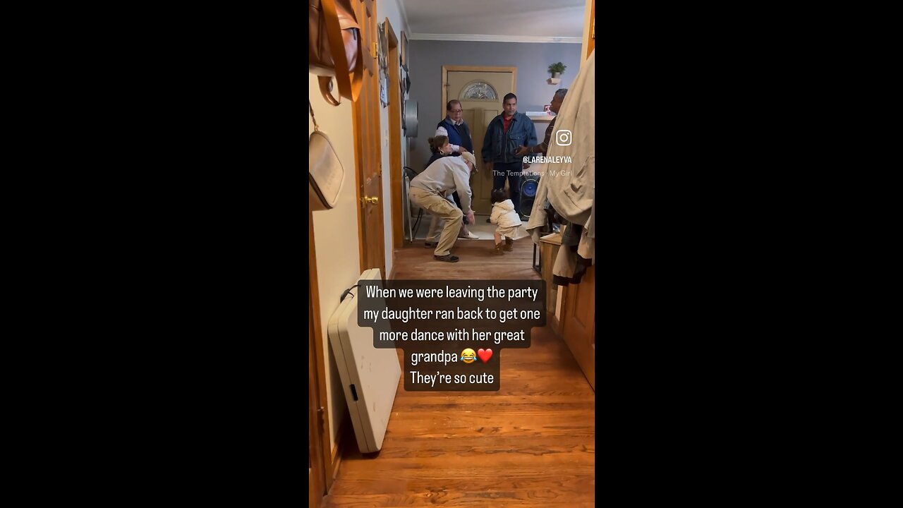 Toddler Adorably Dances With Her Great-grandfather