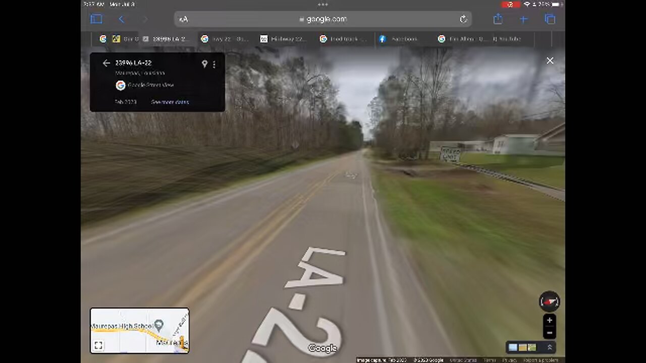 Google Street View Timelapse Louisiana Hwy 22 East - White Hall, Maurepas