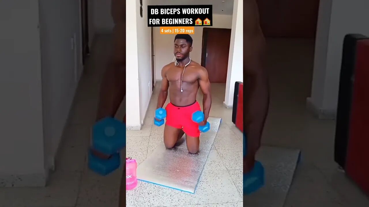 Dumbbell Biceps Workout For Beginners At Home #beginners #shorts #workout #athome