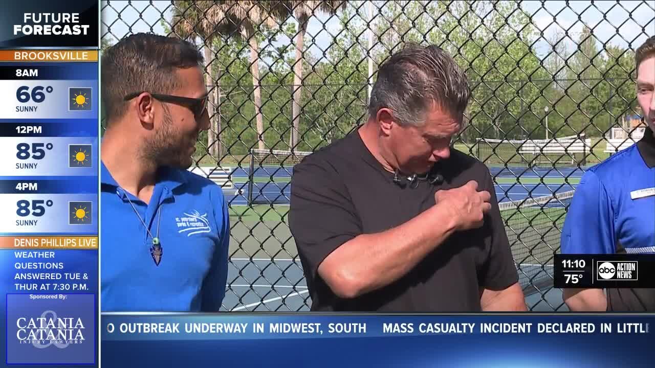 Pickleball player who passed out during game gets a chance to thank his heroes