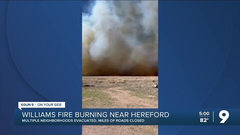 Williams Fire burning near Hereford