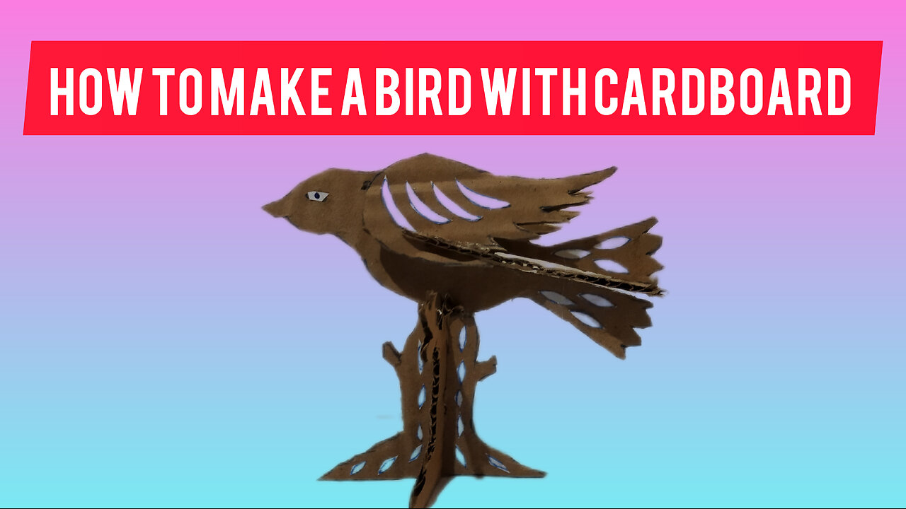 Teaching how to make a cardboard bird