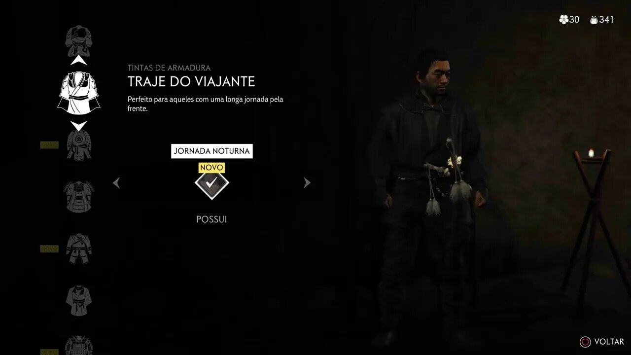 Mestres Monocromáticos - Adquira um item dos mercadores de tinta preta e branca - Ghost of Tsushima