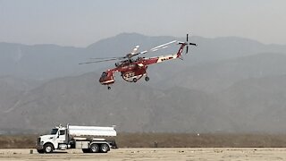 Siller S-64E, two landings, one take off.