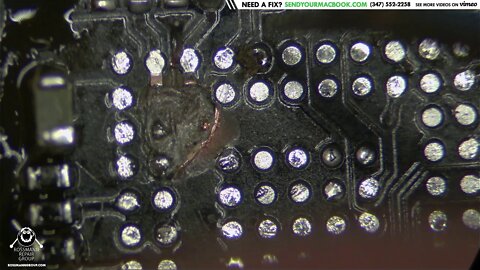 Paul demonstrates how to work with a hole under a BGA chip.