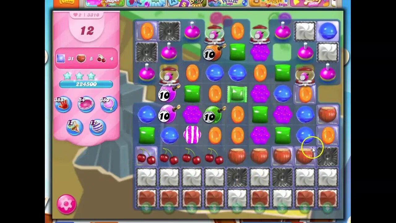 Candy Crush Level 3310 Talkthrough, 35 Moves 0 Boosters