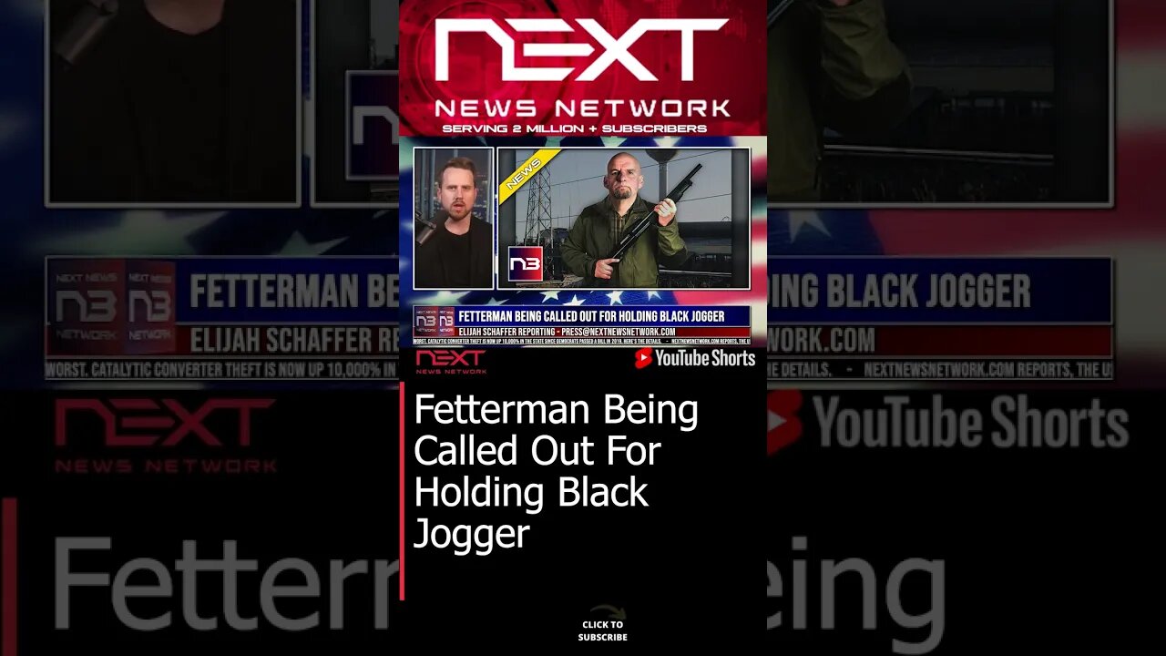 Fetterman Being Called Out For Holding Black Jogger #shorts