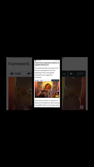 South Korea Expands Its Efforts to Regulate Metaverse #cryptoshortsnews #ytshorts #cryptonews #viral