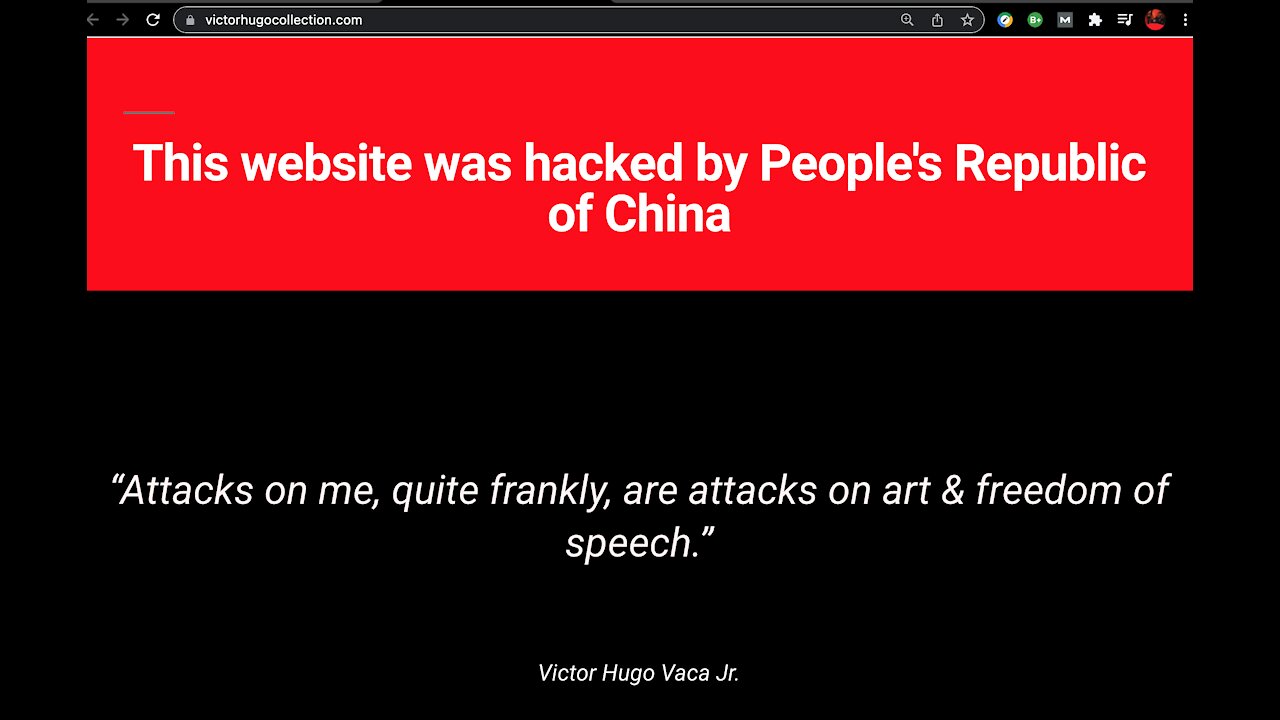 Attack on Free Speech Proves Veteran American Refugee Victor Hugo is Over China Virus Truth Target