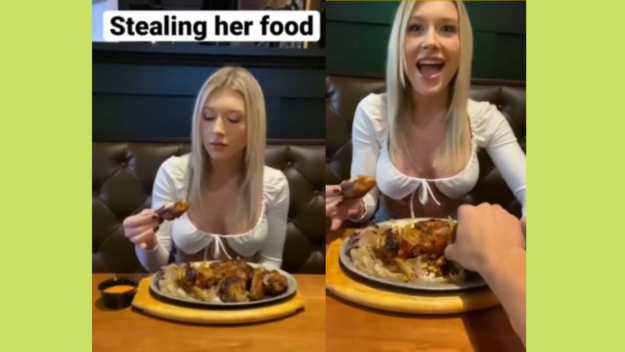 Stealing Her Food LOL #boobs❤️Subscribe For Daily Videos🍑#tiktok #shorts