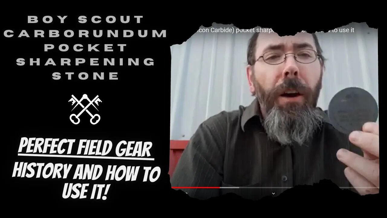 Boy Scout Carborundum (Silicon Carbide) pocket sharpening Stone and how to use it