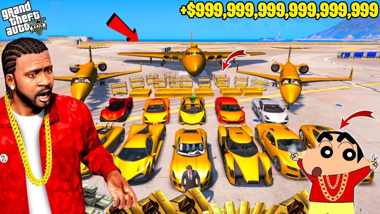 FRANKLIN TOUCH ANYTHING BECOME GOLD || EVERYTHING IS FREE IN GTA 5