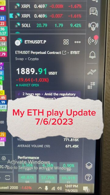 July 6, 2023- My #ETH play update