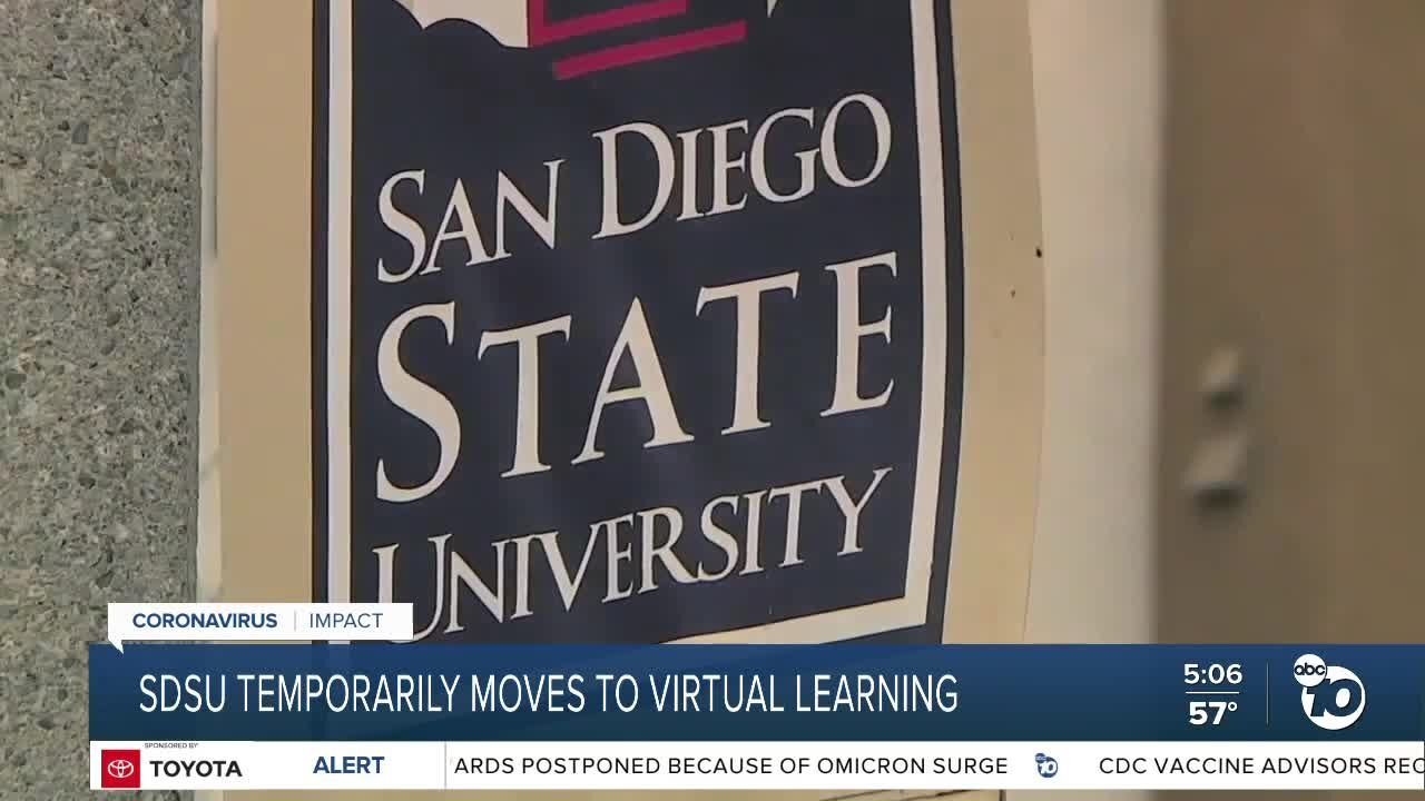 SDSU temporarily moves to virtual learning