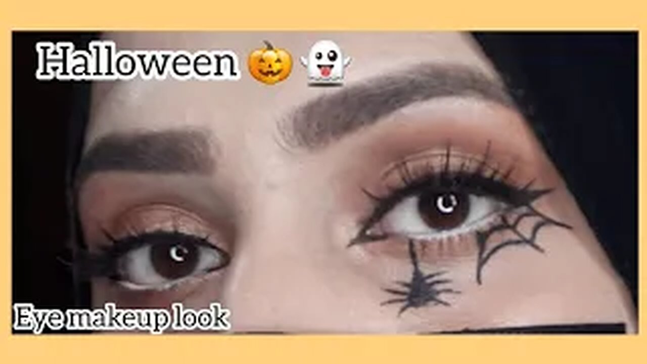 LAST MINUTE Halloween Eye makeup look |easy and quick eye makeup look in just 2 min| by fiza farrukh