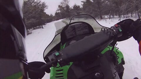 Snowmoblie Trail Riding (Luzerne Michigan) Part 1