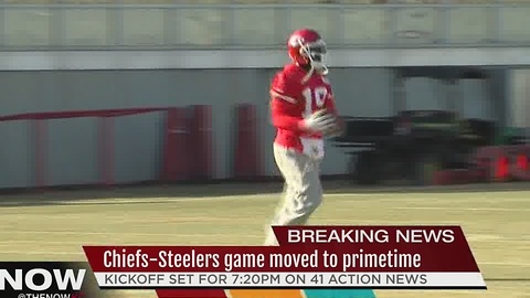 Chiefs game against Steelers moved to primetime