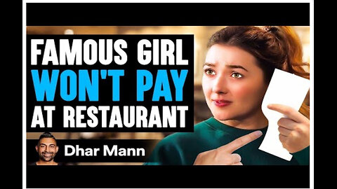Famous Girl Won't Pay At Restaurant