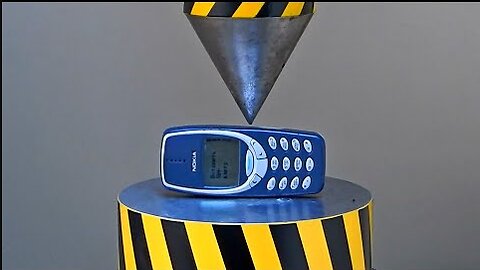 100 TONS HIDRAULIC PRESS cone VS NOKIA 3310