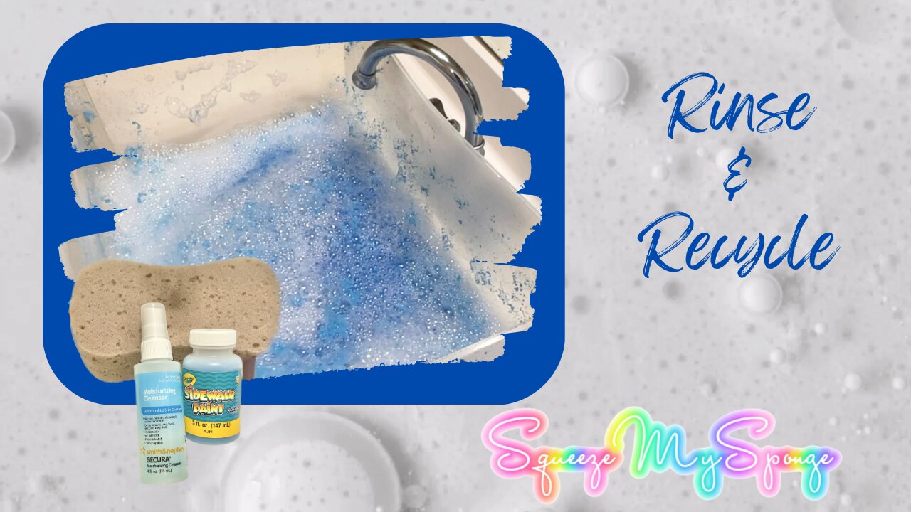 Squeeze My Sponge Rinse Recycle Settled Baby Blue Suds ASMR Squeezing Part 2 Crayola Secura