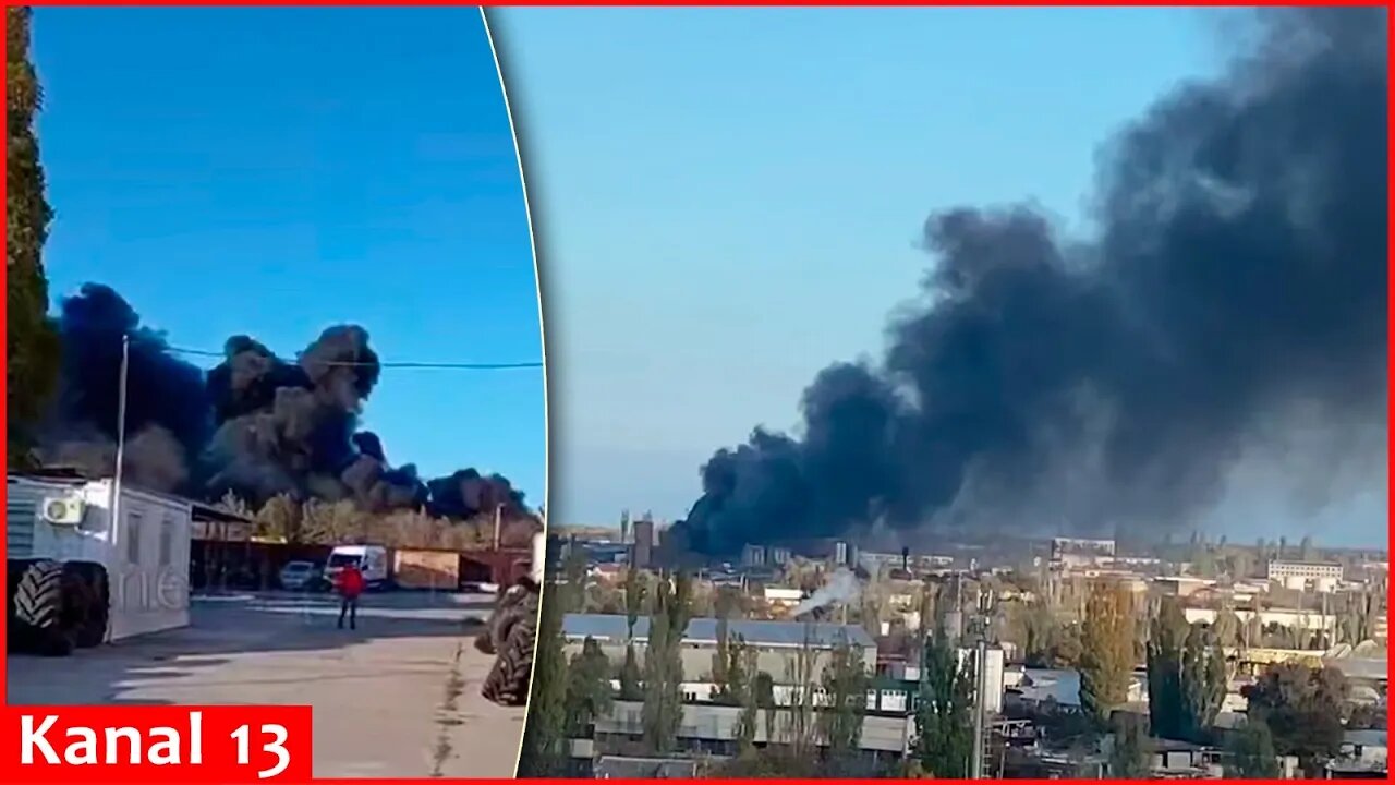 Vehicle carrying gasoline explodes in Crimea – Strong fire occurs