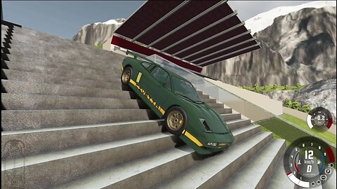 CAR crash 💥🚙 Stairs Jump Down #60 😎 BeamNG Drive PC Game