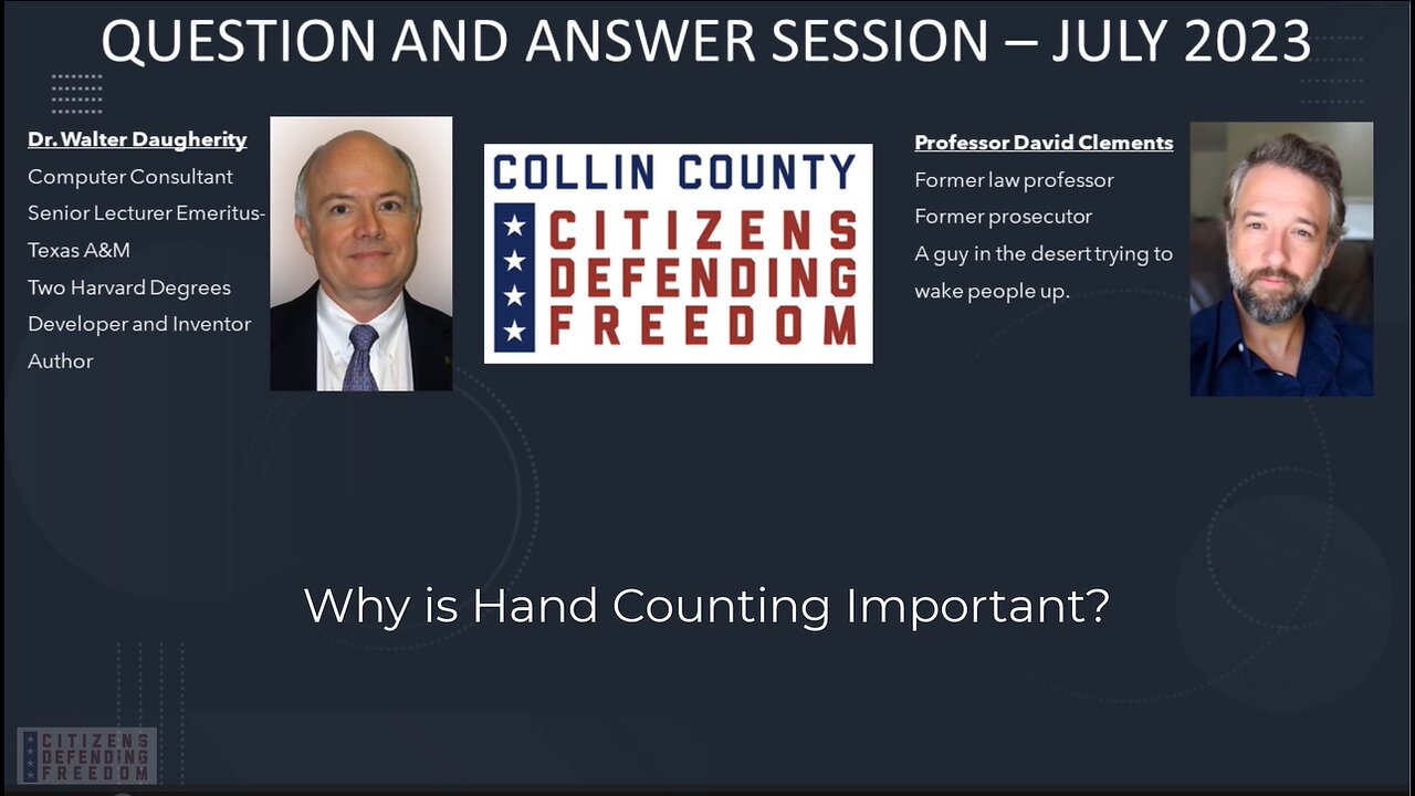 Why is hand-counting important?