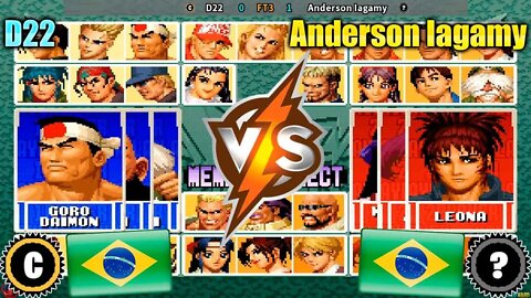 The King of Fighters '96 (D22 Vs. Anderson Iagamy) [Brazil Vs. Brazil]