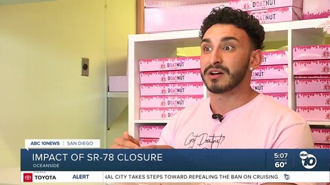 Small business hopes reopening of SR-78 lanes brings customers into donut shop