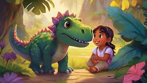 Abby and Dino in Dinosaur World