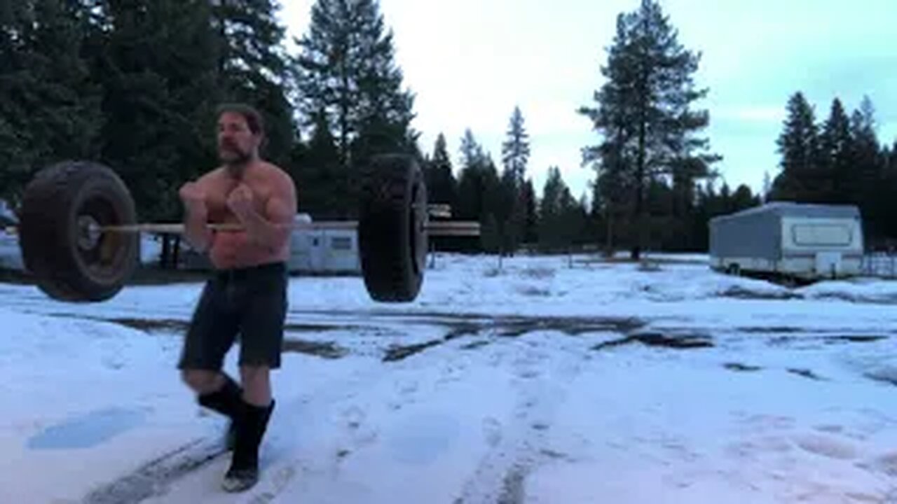 200 Pound Zercher Carry in Snow