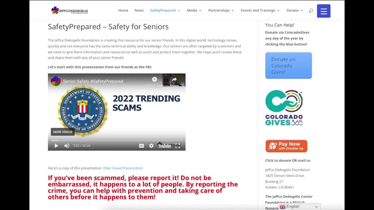 Learn about senior safety online