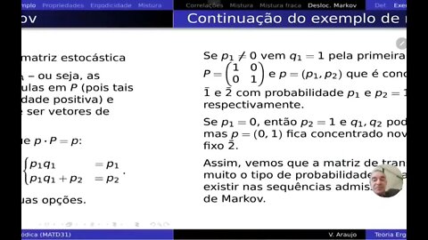 Teoria Ergódica: Deslocamentos (shifts) de Markov