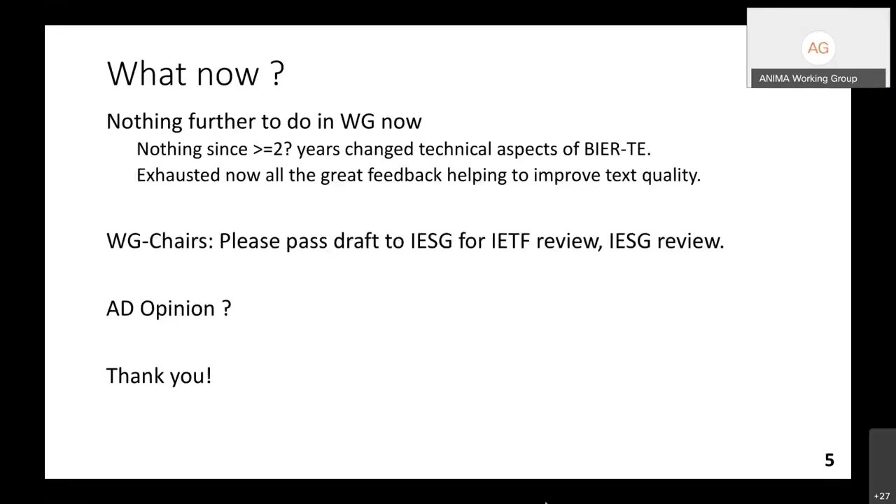 BIER WG Interim Meeting 2020 04 14