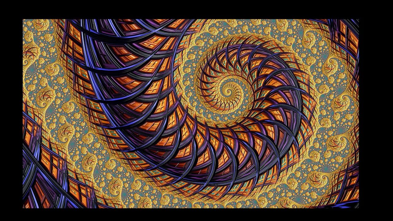 Blue Corn Silk Maze Fractal Art Jigsaw Puzzle Time Lapse