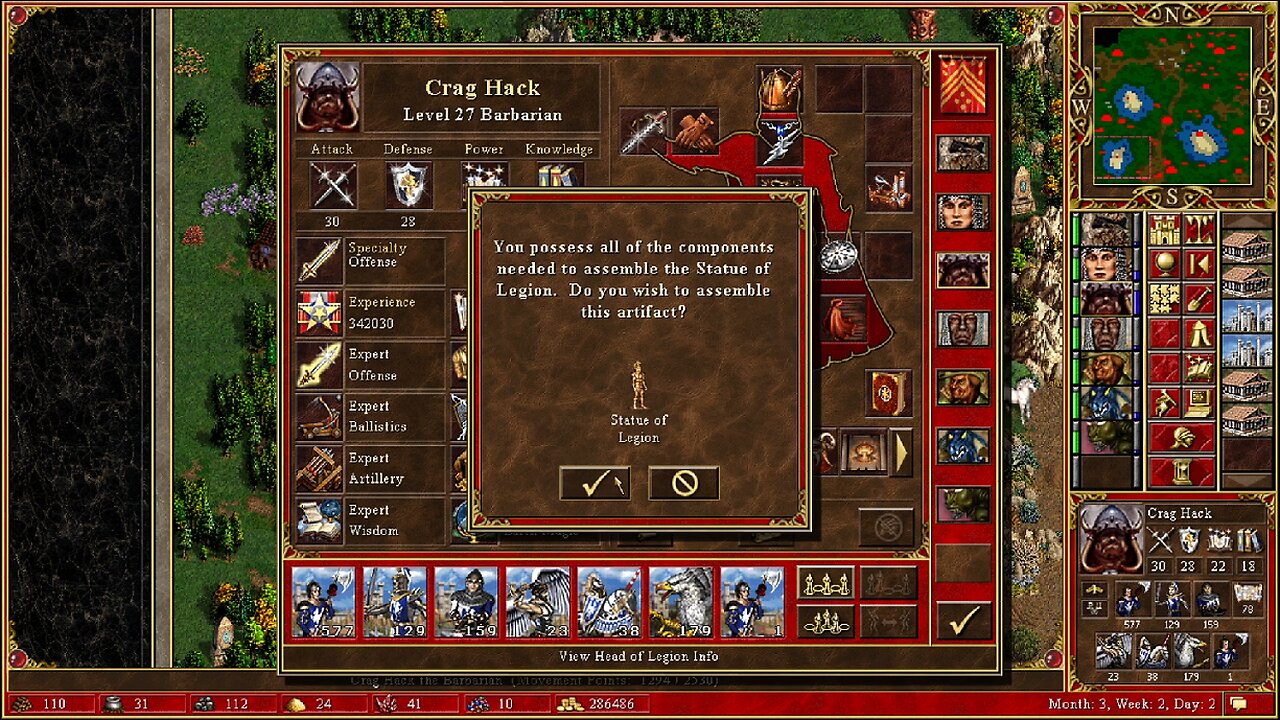 Heroes of Might and Magic 3 - Shadow of Death Campaign with Crag Hack (Unholy Alliance), 200%