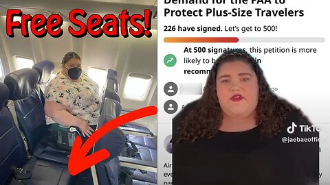 Plus Size TikToker Demands Airlines Give Her 2 Free Seats