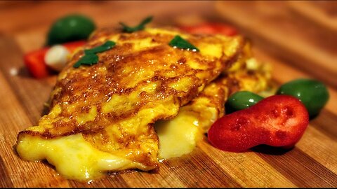 Omlette with cheese - Quick Easy Recipe