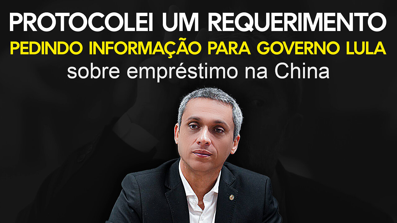 Entrei com um Requerimento de informação sobre o empréstimo que LULA está fazendo com a China