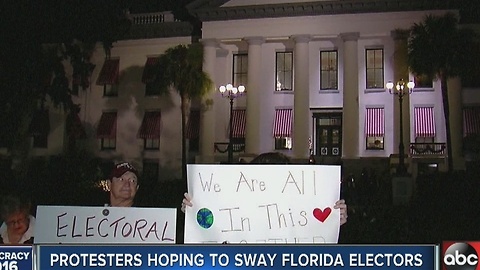 Protesters hoping to sway Florida electors