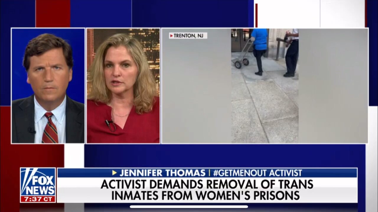 TUCKER CARLSON-4/19/23-JENNIFER THOMAS I #GETMENOUT ACTIVIST