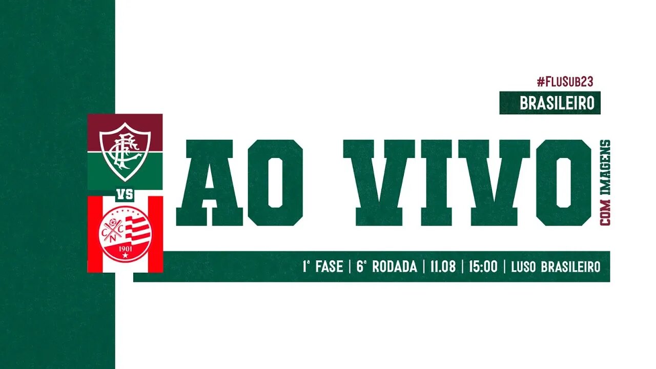 AO VIVO COM IMAGENS - FLUMINENSE X NÁUTICO | BRASILEIRÃO DE ASPIRANTES