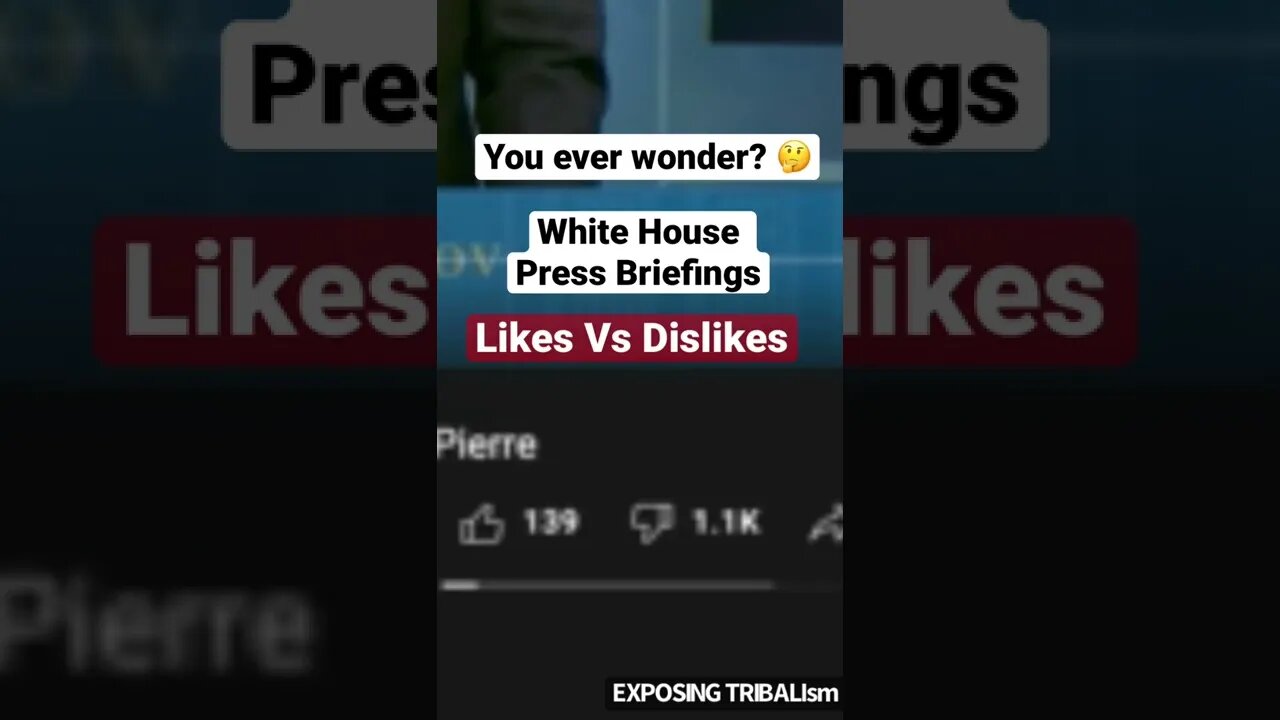 Likes Vs Dislikes: White House Press Briefings 🤯