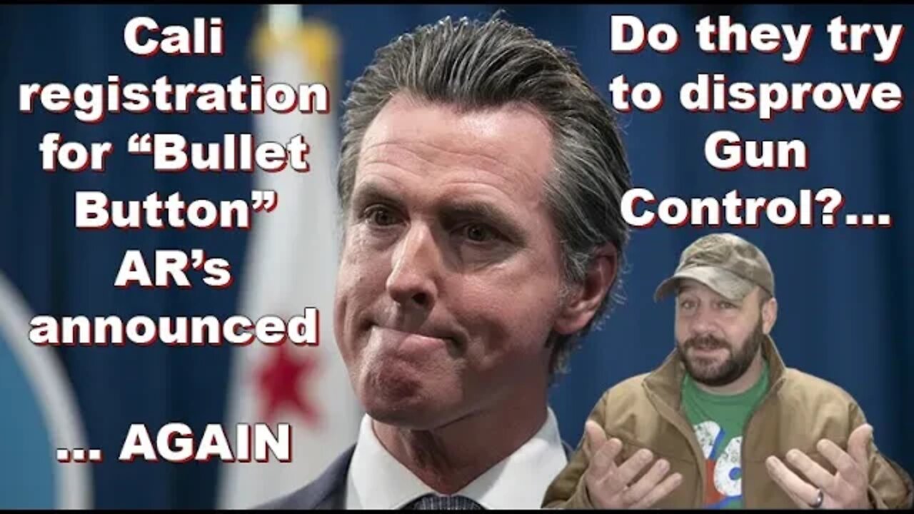 Cali AR Registration "Do-over" announced after initial failure... Disproves Gun Control AGAIN...