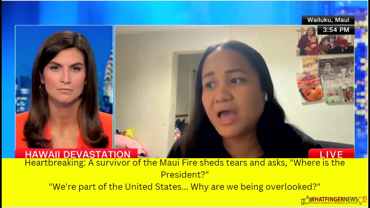 Heartbreaking: A survivor of the Maui Fire sheds tears and asks, "Where is the President?"