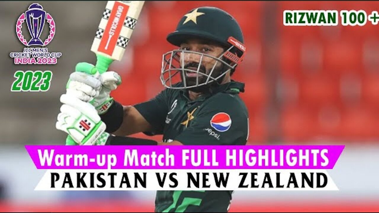 Pakistan vs New Zealand World Cup 2023 Warm-up Match