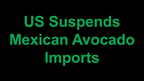 US Suspends Mexican Avocado Imports