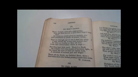 To Mary Unwin - W. Cowper